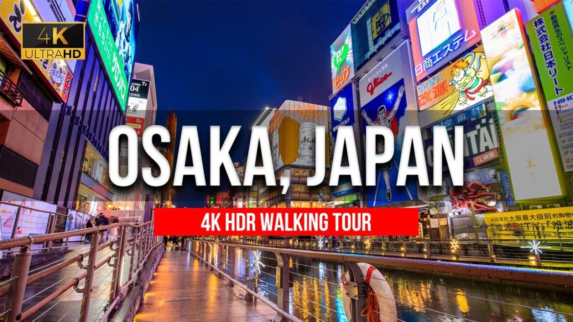 Osaka Japan Walking Tour | Dotonbori Nightlife | 4K HDR