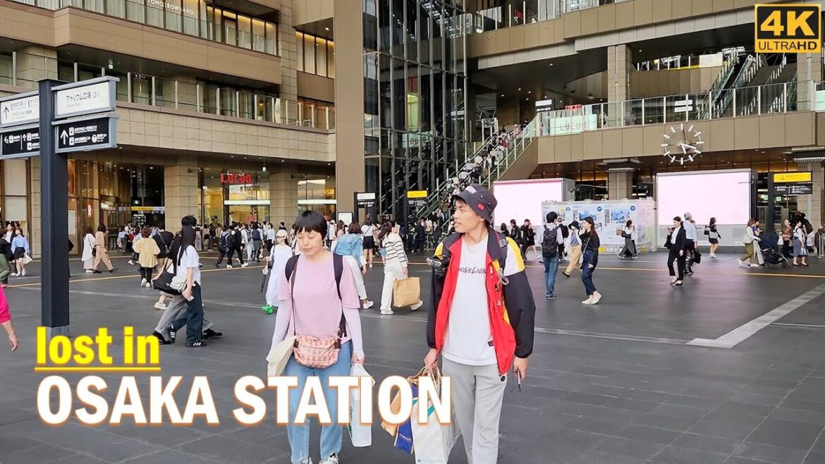walking around OSAKA JR West Station❗Umeda district - Japan 4K #walkingtourjapan #walkingtour