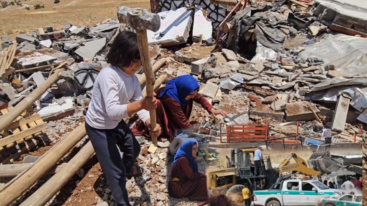 Demolition of the house after demolition by the government