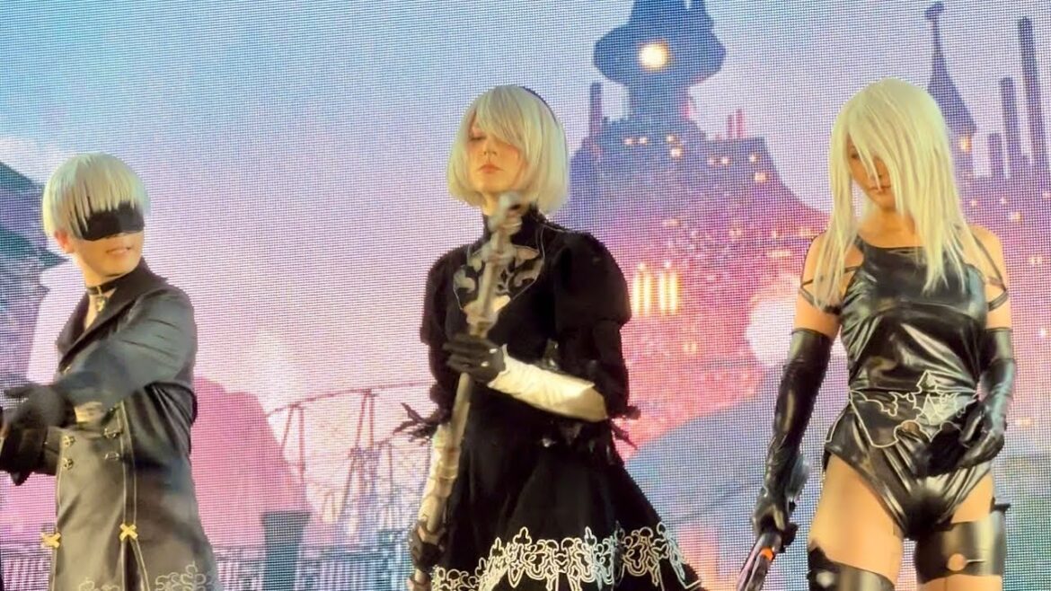 NieR Automata Cosplayers (ニーア オートマタ 大集合) Group 2 at World Cosplay Summit (世界コスプレサミット) 2024