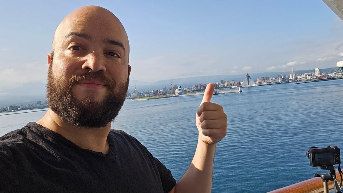 Approaching landfall at the port of Aomori, Japan - Day 3 - Diamond Princess - August 7th, 2024