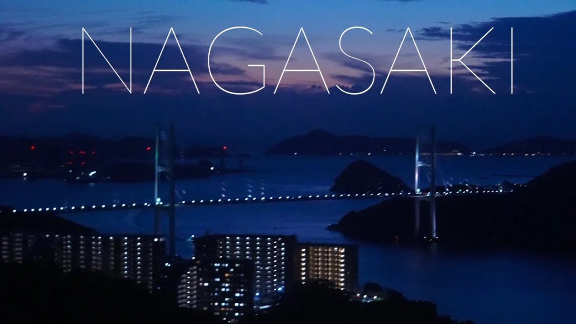 Nagasaki city lights Japan Nagasaki city lights Japan