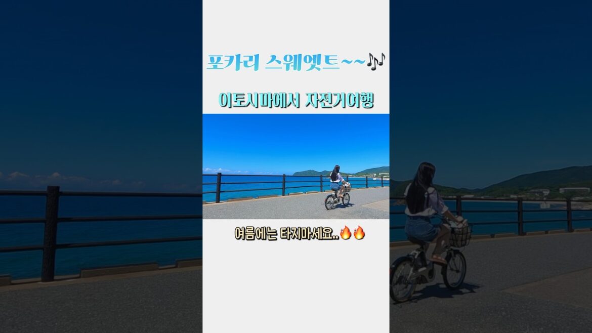 이토시마에서 자전거여행, 여름에는 금지..❌ 광고장면같은 풍경.. 풍경은최고🩵 #일본여행 #여행 #이토시마 #자전거여행 #후쿠오카여행 #fukuoka #japan #travel