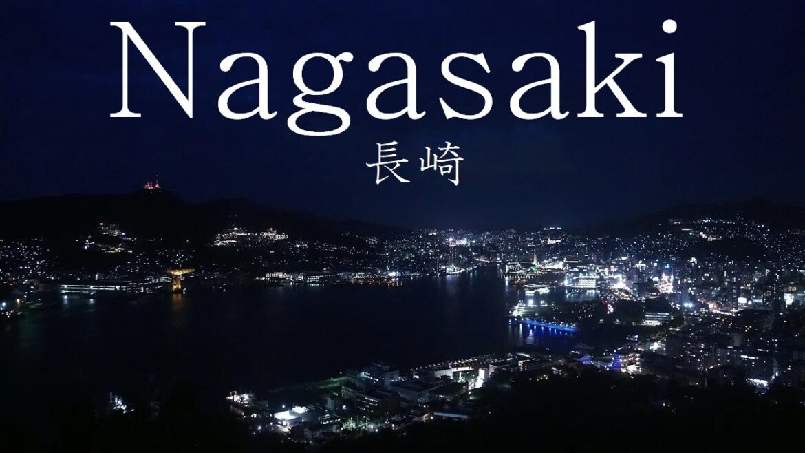 Nagasaki  city  lights Japan