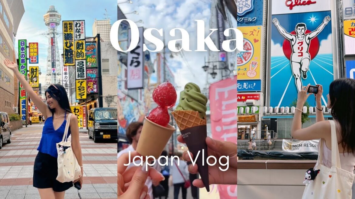 Japan vlog🇯🇵 Osaka in 2 Days: Dotonbori, Street Food, Anime Shopping, Osaka Castle &more 🍡