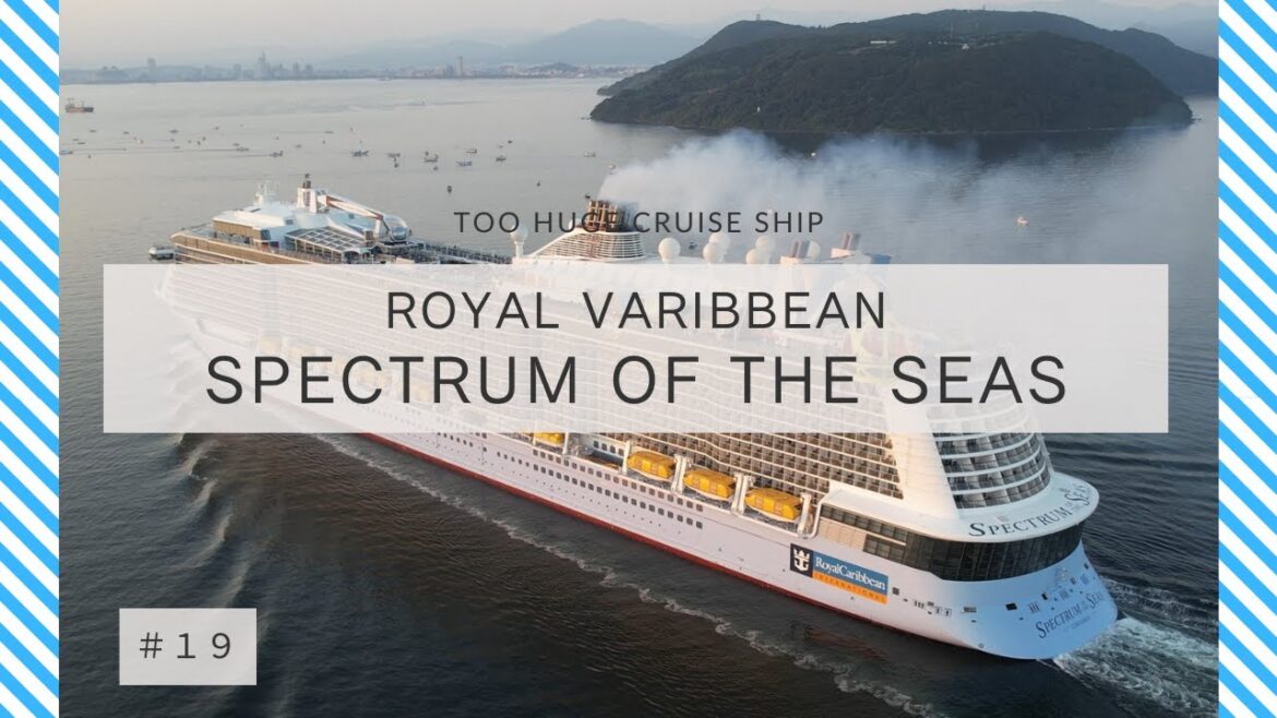 【超ド級クルーズ客船】スペクトラム･オブ･ザ･シーズを博多湾にお出迎え空撮 - 4K