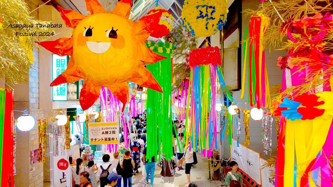 4K60【阿佐ヶ谷七夕まつり】阿佐谷パールセンター商店街 2024 東京 Japan