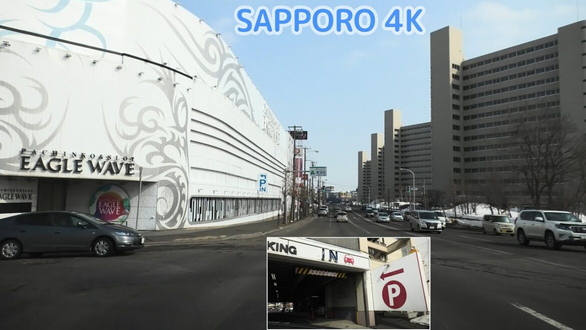 イーグルウェーブ厚別店 立体駐車場：入口 [ #札幌市 4K/30p 車載動画 2023]