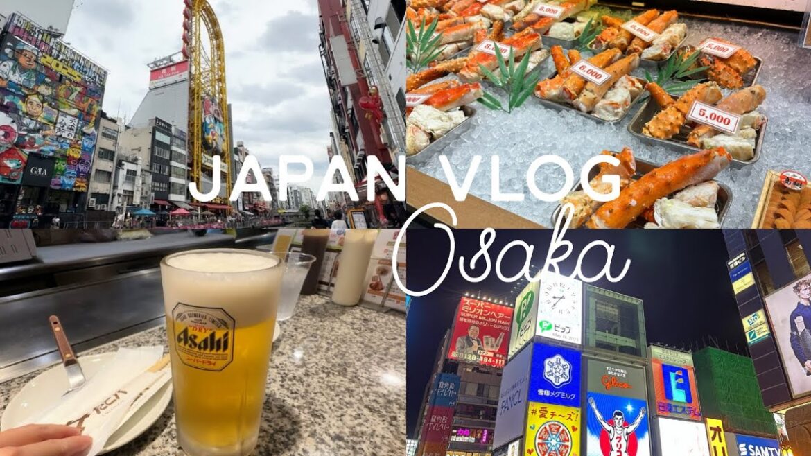 Japan Travel Vlog 🎌 ~Food Adventures in Osaka (Dotonbori, Kuromon & Umeda)