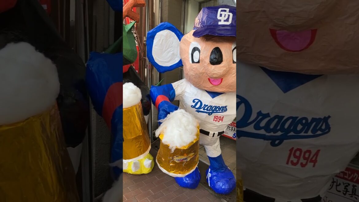 ドアラ参上！つば九郎も！「円頓寺七夕まつり 2024」を盛り上げる「張りぼて」。たくさんの屋台と人でした。円頓寺本町商店街にて、2024.8.3撮影。 #円頓寺七夕まつり #ドアラ