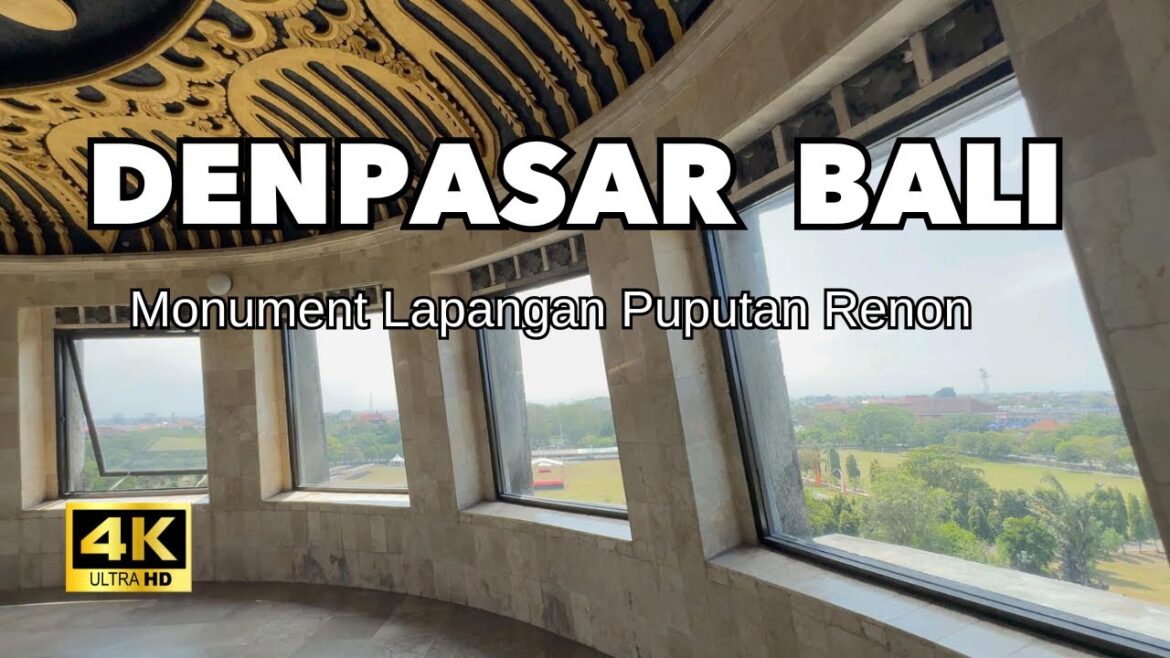 🇮🇩DENPASAR BALI WALK 2024 | Lapangan Puputan Renon  | Bajra Sandhi Monument Virtual Tour | [4K HDR]