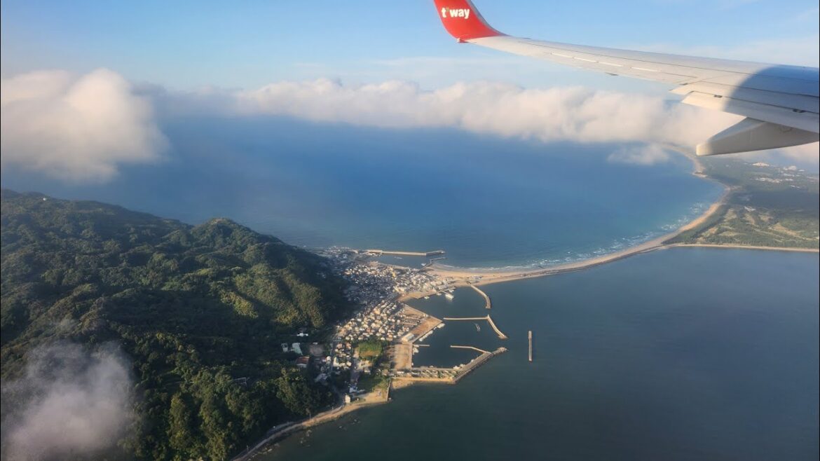 비행기에서 본 후쿠오카 전경