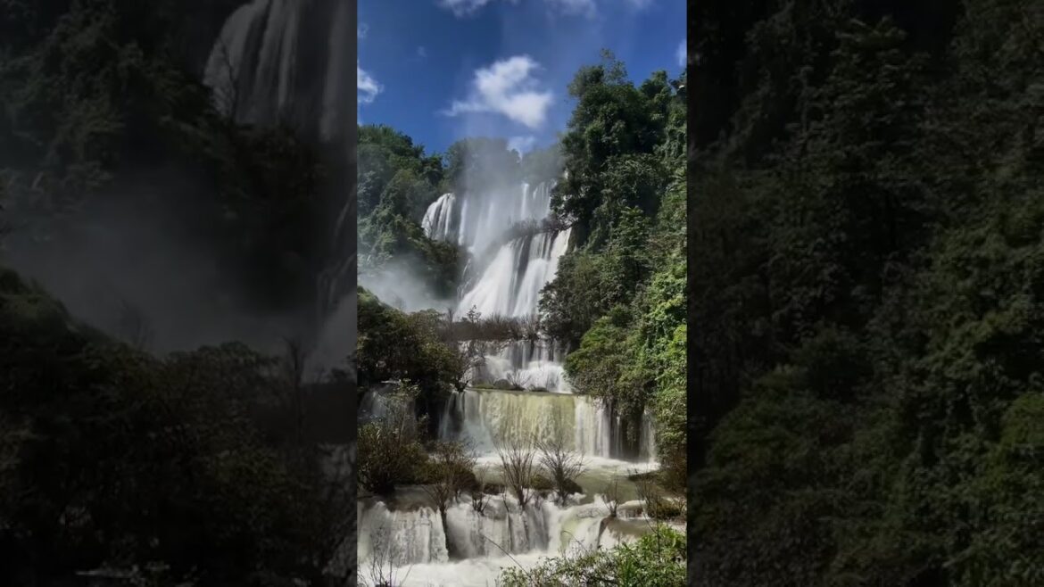 สวยเหมือนไม่มีอยู่จริง 🍃💚 #น้ําตกทีลอชู #เที่ยวตาก #น้ำตก #nature #เที่ยว สวยเหมือนไม่มีอยู่จริง 🍃💚 #น้ําตกทีลอชู #เที่ยวตาก #น้ำตก #nature #เที่ยว