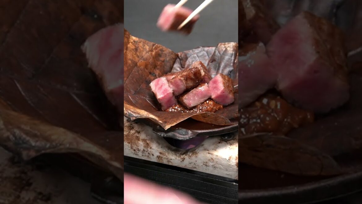 Japanese style of cooking beef steak at UMU in London