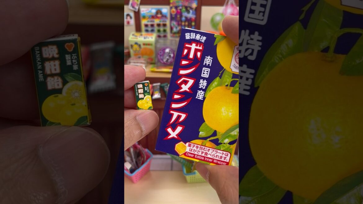 Miniature and Real Japanese Candy Bontan Ame Pomelo Soft Candy #shorts Miniature and Real Japanese Candy Bontan Ame Pomelo Soft Candy #shorts