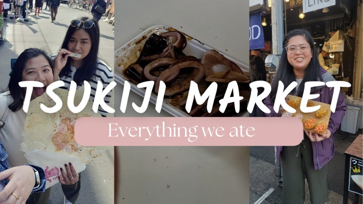 JAPAN VLOG | Everything we ate at Tsukiji Market in Japan! 🍤
