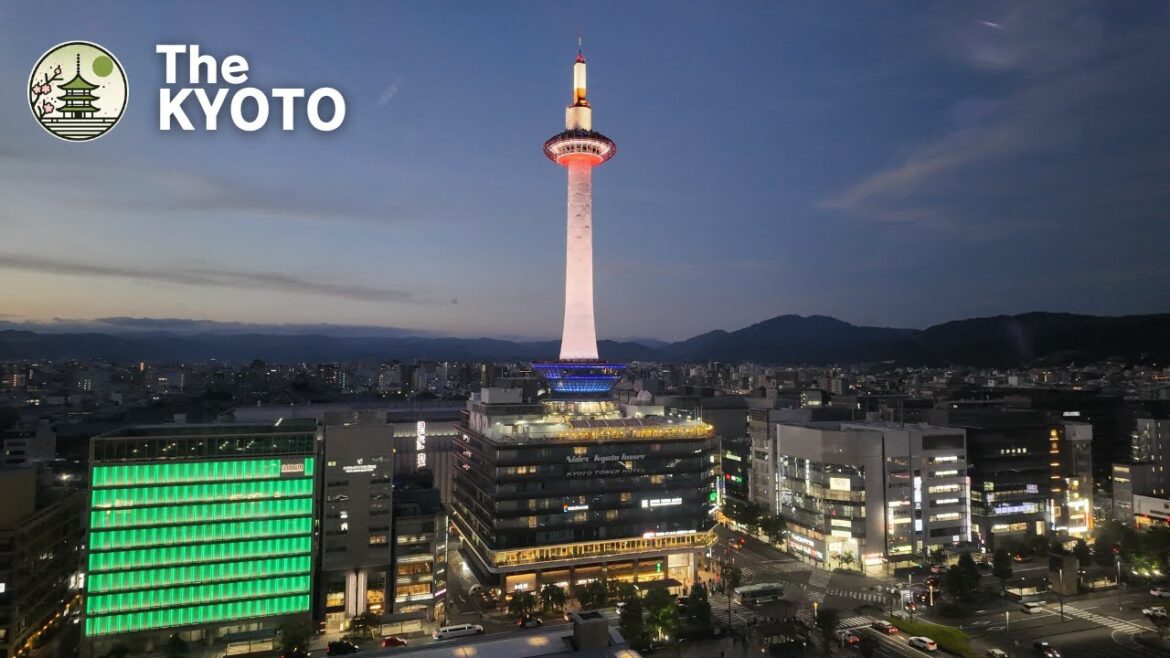 Kyoto Tower Timelapse: From Sunset to Night Lights Kyoto Tower Timelapse: From Sunset to Night Lights