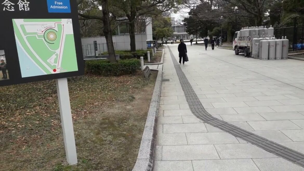 Heading to the Hiroshima national memorial park & the A-dome, Hiroshima, Japan.
