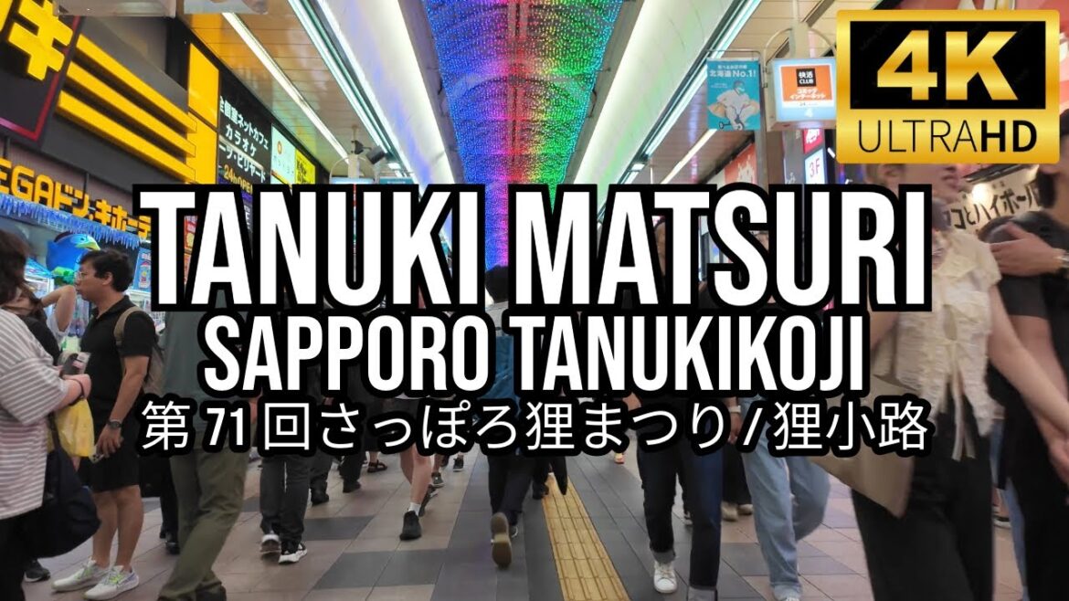 [4K][Hokkaido] 狸小路 (第71回さっぽろ狸まつり) 🇯🇵 / Tanukikoji Shopping Street (71st Sapporo Tanuki Festival)