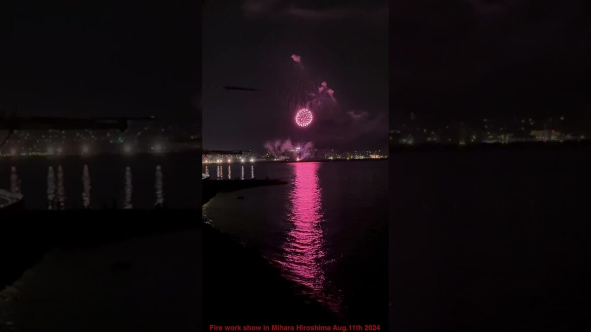 Fire work show in Mihara city Hiroshima