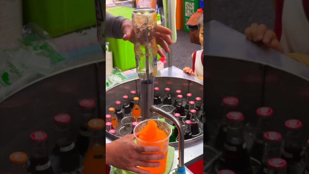 Frozen Fanta and Cola Juice! #food #streetfood #fanta #cola #thailand