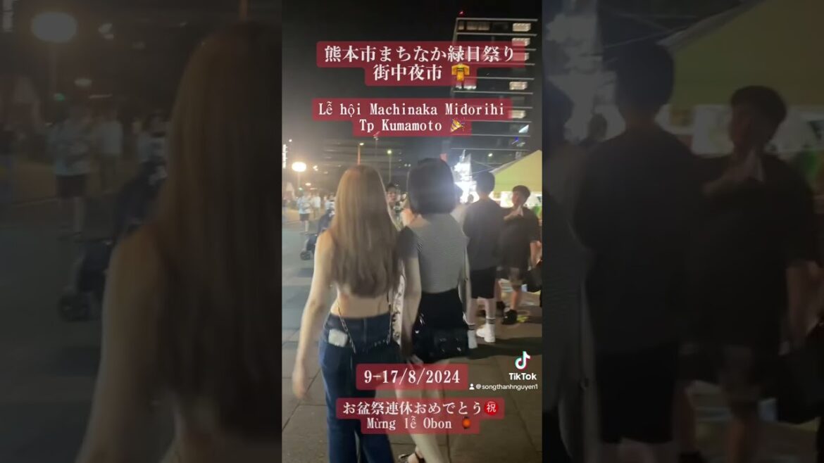 Lễ hội cực chill giữa trung tâm thành phố Kumamoto #songthanh #kumamoto #nhatban
