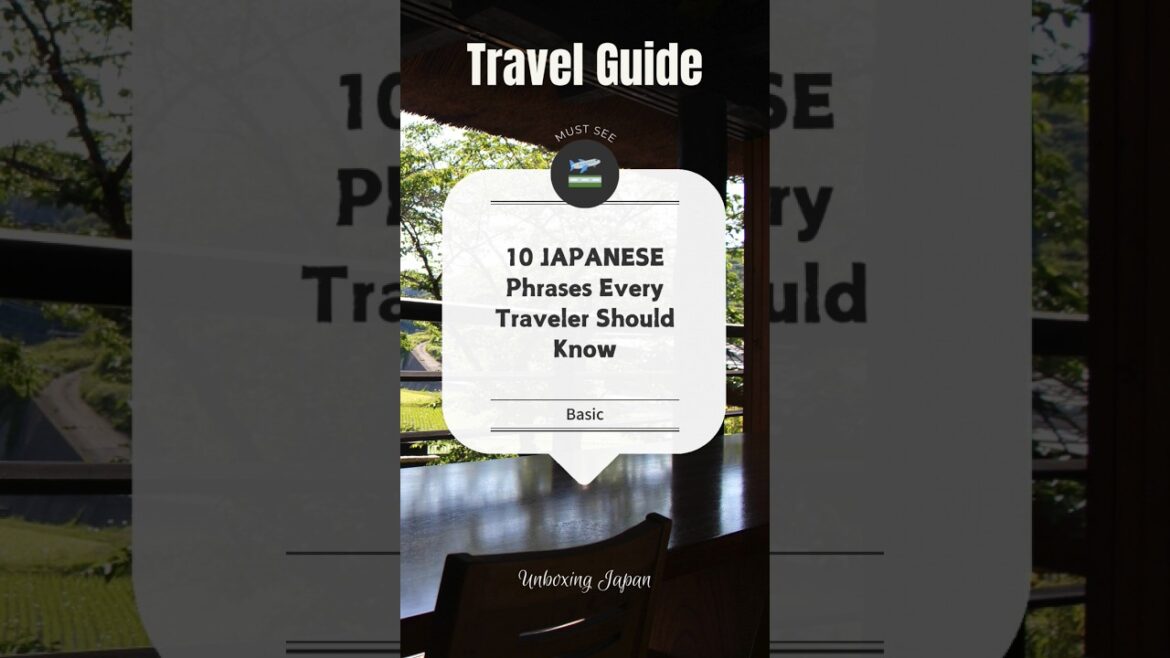 【Travel Guide】“10 Japanese Phrases Every Traveler Should Know”  #shorts  #japan #japantravel