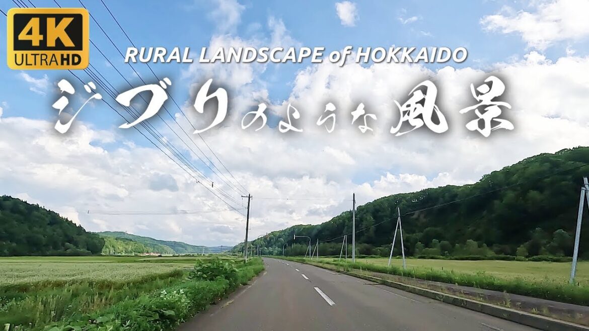Hokkaido Travel 4K| Driving in Hokkaido's rural Landscape in Summer Like Ghibli in Japan