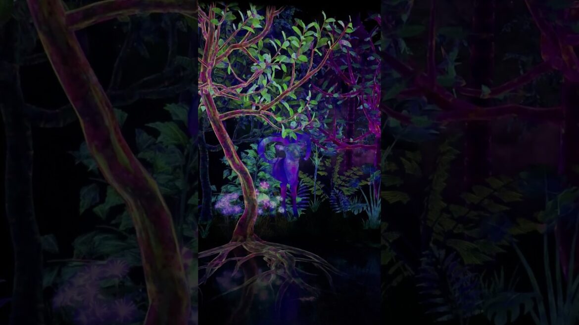 wildlife in digital art forest 🦌 #coolplaces #japan #teamlab #fukuoka #shorts wildlife in digital art forest 🦌 #coolplaces #japan #teamlab #fukuoka #shorts