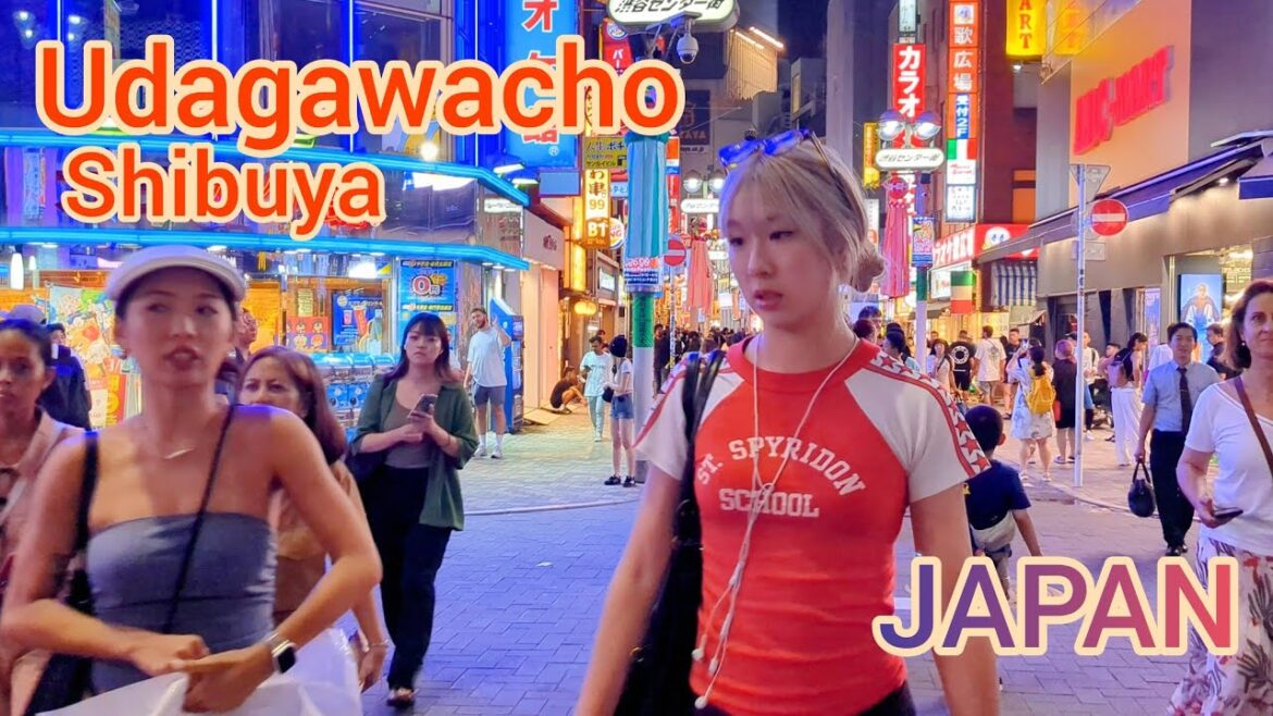 [4K 60 fps] Walking Tour at Udagawacho in Shibuya.  Tokyo Japan.