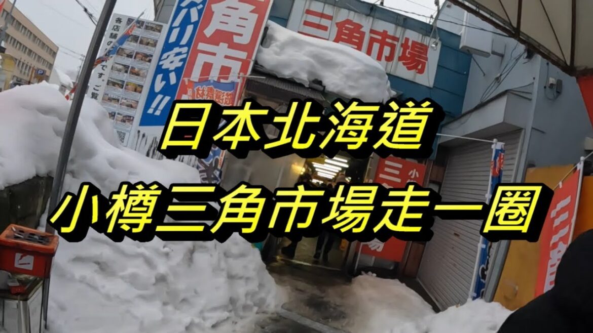 日本北海道小樽三角市場-小小的市場-小小的走道-小小的長度-10分鐘可以走完-人氣美食大排隊-小樽JR駅出車站即可抵達-小樽旅遊景點-Otaru, Hokkaido, Japan