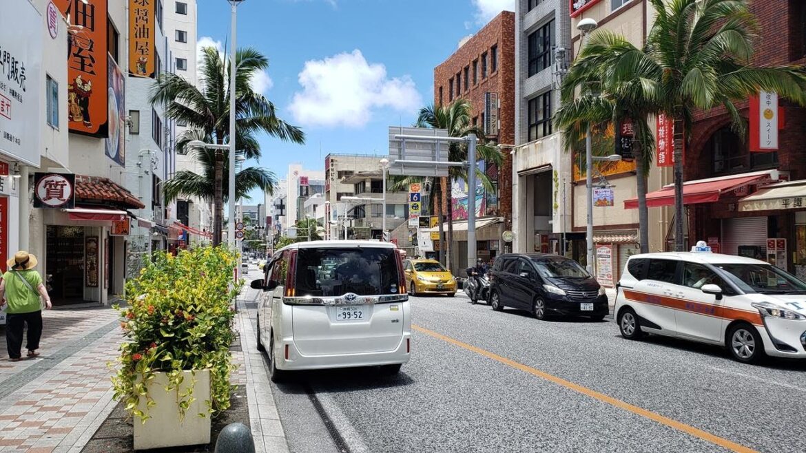 VR: Walk at busy Kokusaidori street (Naha/Okinawa)