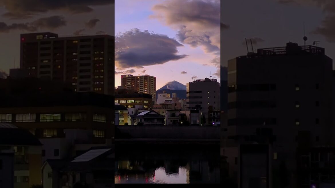 日没後マジックアワーの富士山 #富士山 #今日の富士山 #沼津