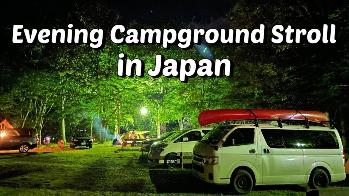 An Evening Walk Around A Campground in Japan An Evening Walk Around A Campground in Japan