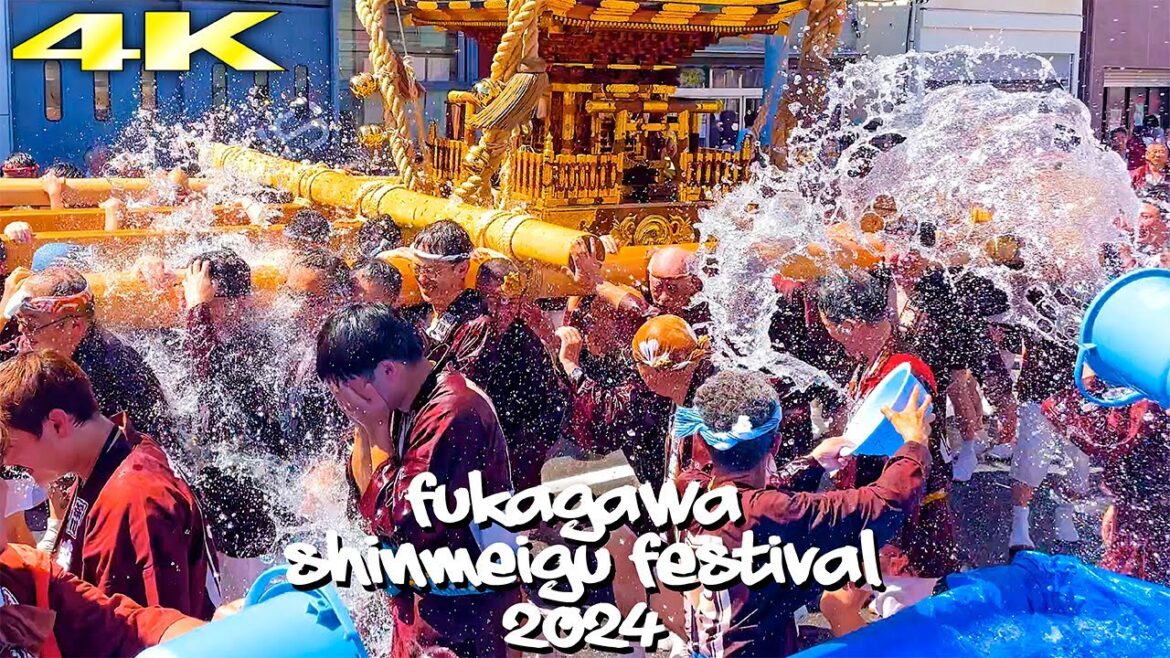 千貫神輿だ！わっしょい！ 深川神明宮例大祭 宮神輿巡幸 2024 Fukagawa Shinmeigu Festival  森下５丁目スペシャル！日本の祭り 4K