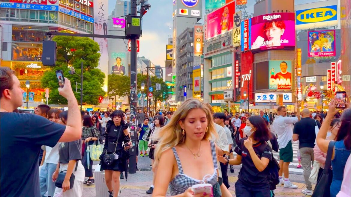 [4K 60fps] 渋谷の人混みの眺め。 # Shibuya walking Tour. Tokyo, Japan.