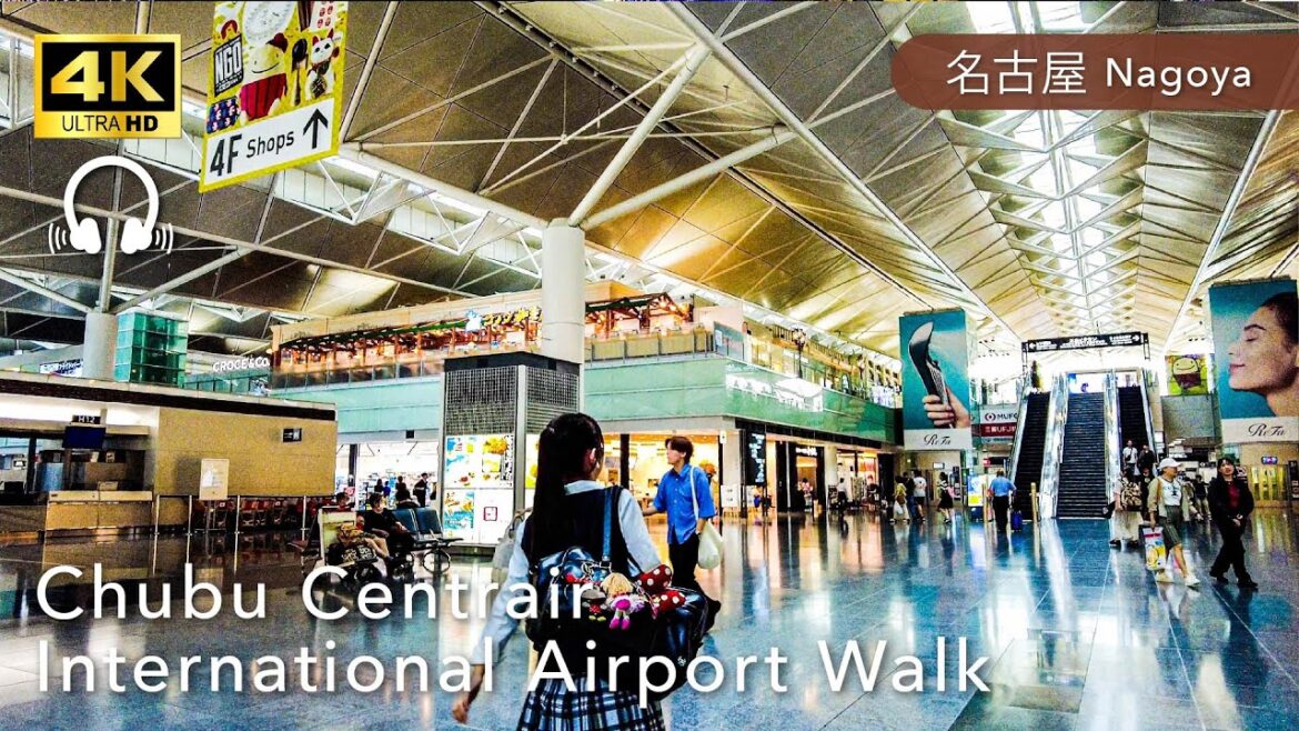 [Nagoya💖] Walk Japan - Chubu Centrair International Airport during the daytime ASMR [4K]