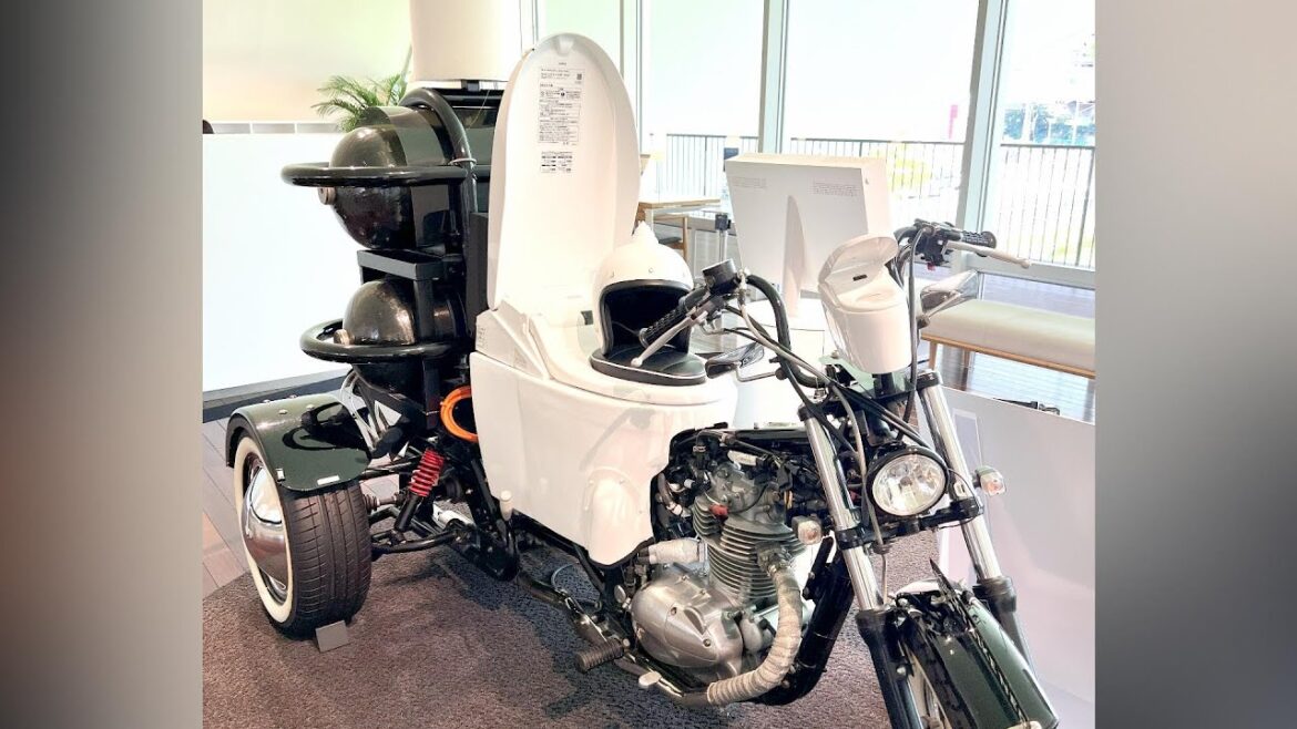 〈TOTO〉燃料はアレから。1400㎞走破したトイレバイクが見れる場所。