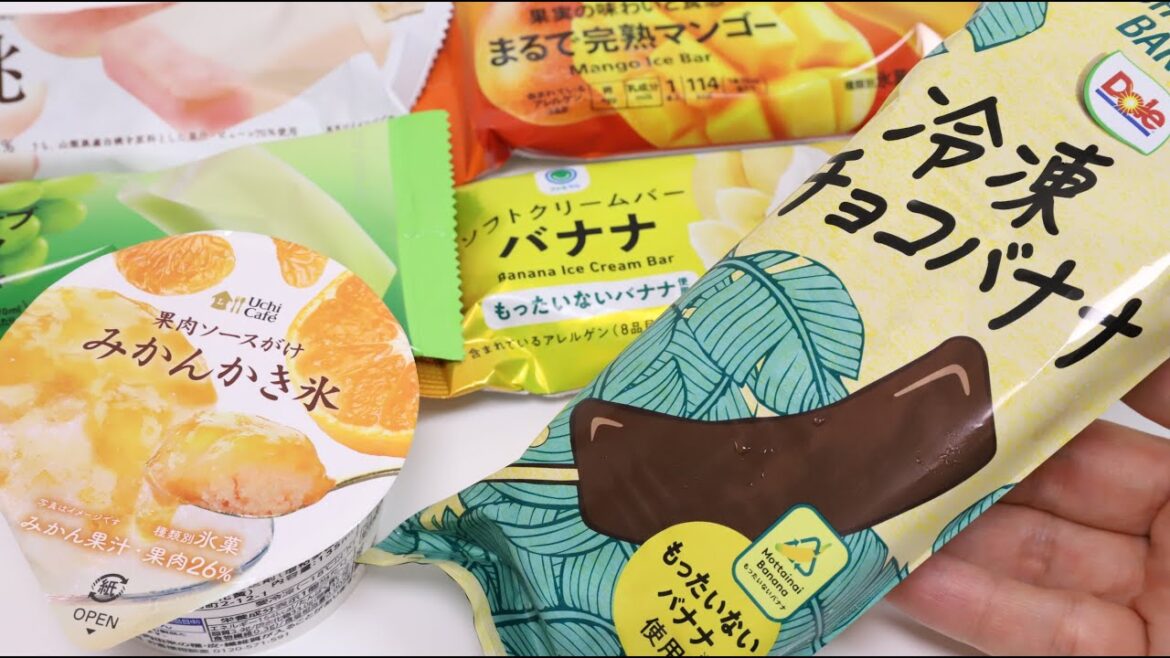 Fruits Ice Cream Collection Convenience Store Sweets Fruits Ice Cream Collection Convenience Store Sweets