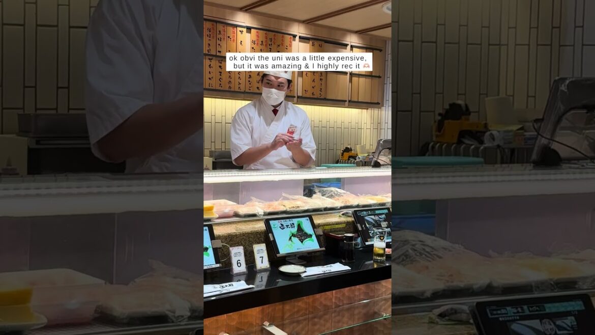 Sushi at Train Station in Japan