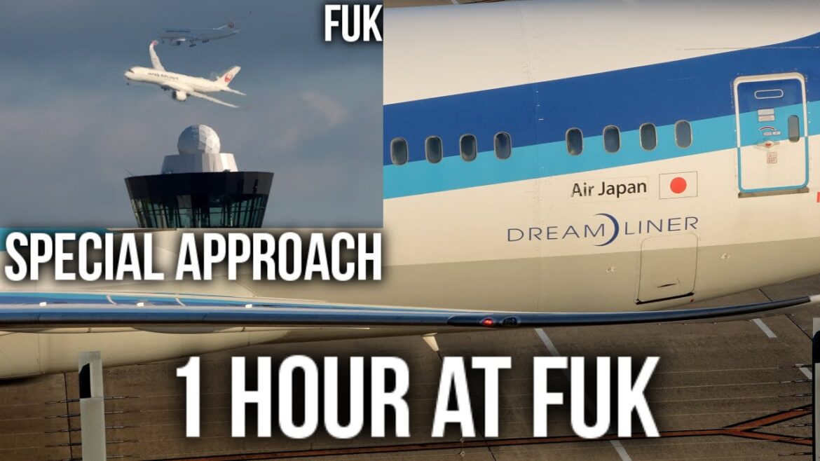 1 Hour Plane Spotting | Fukuoka Airport 福岡空港 | Challenging Approaches | LDA Approach!