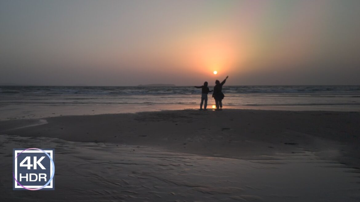 FUKUOKA Fukuma Beach Sunset Walk - Japan 4K HDR Relaxing Wave Sound Ambience｜ASMR