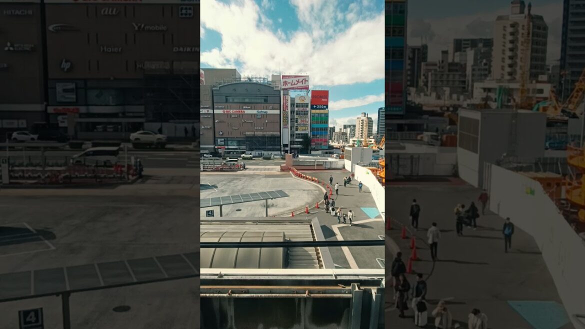 Watching the Hustle at Nagoya Station from the Shinkansen #shorts