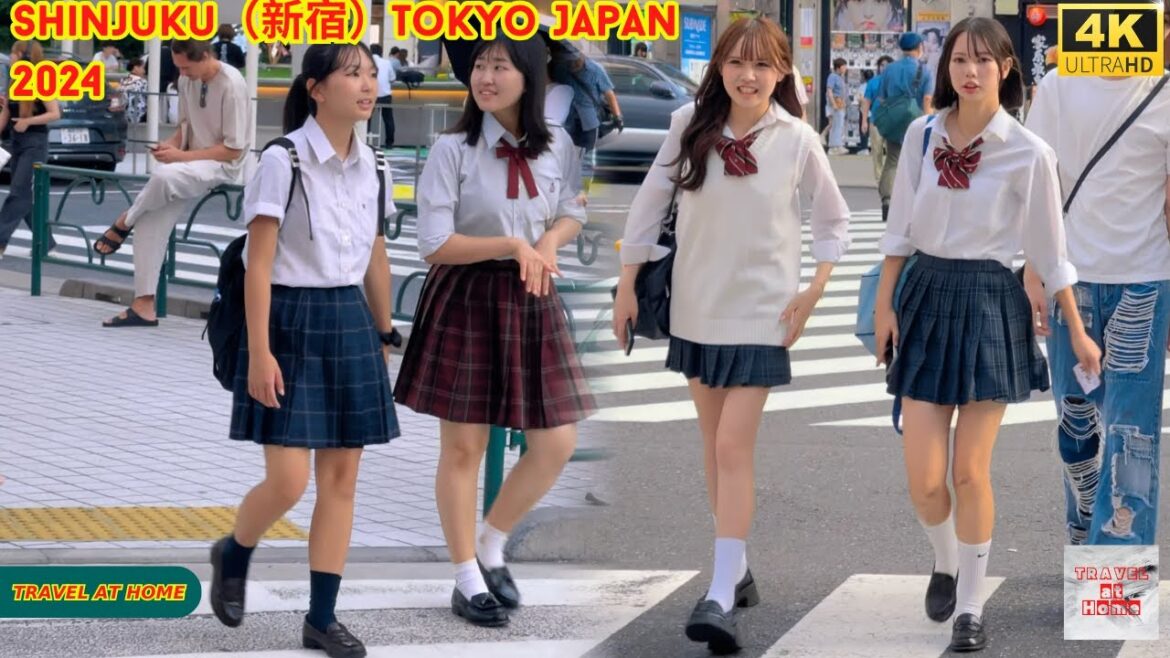 4k hdr japan travel 2024 | Walk in Shinjuku（新宿）Tokyo Japan |  Relaxing Natural City ambience