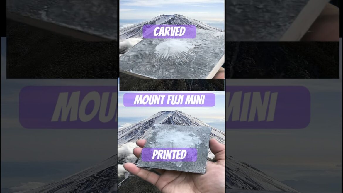 Making mini Mount Fuji #mountfuji #3dprinting #carving