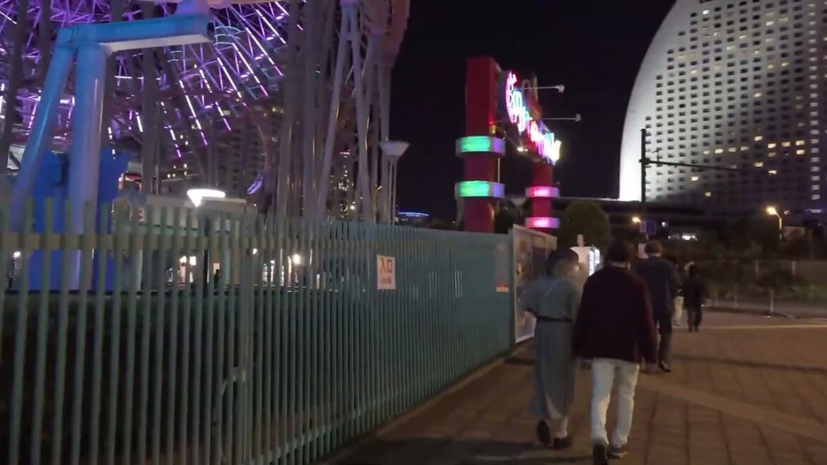 [Japan] Yokohama Night walk ambient music Stairway - Patrick Patrikios, Icelandic Arpeggios - DivKid