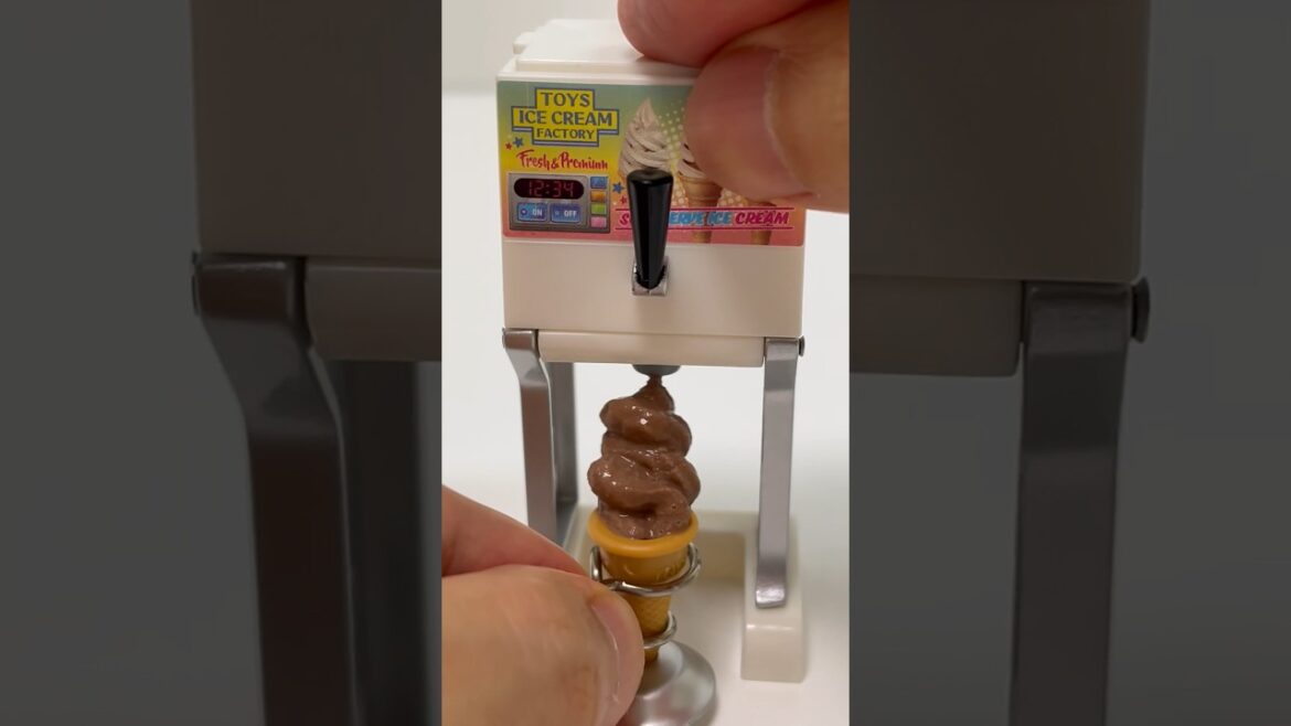 Miniature Edible Soft Serve Ice Cream Machine Gacha Capsule Toy Chocolate Soft Serve #shorts Miniature Edible Soft Serve Ice Cream Machine Gacha Capsule Toy Chocolate Soft Serve #shorts