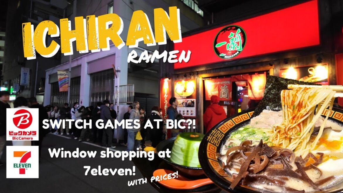 Ikebukuro Ramen Night (Ichiran Ramen, BIC Camera, 7eleven) - Tokyo Japan Vlog
