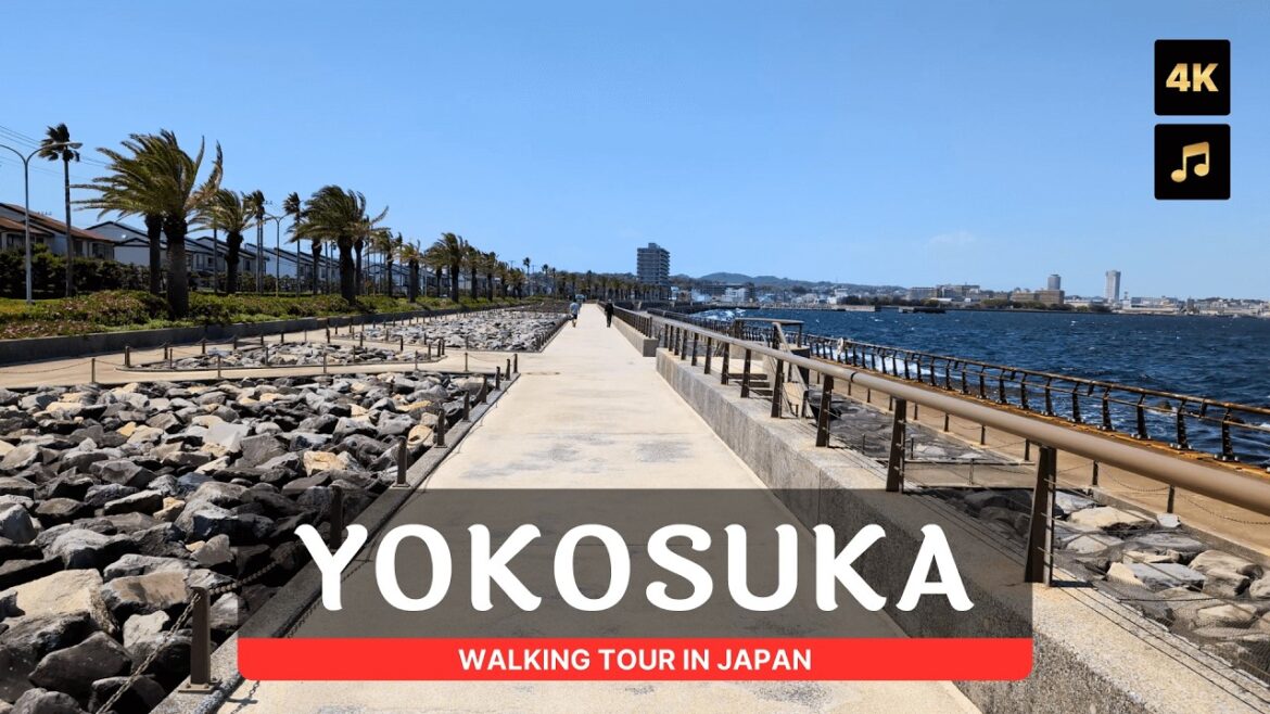 Sunny Shrine & Beach Walk Tour in Yokosuka Japan [4K + Lofi]