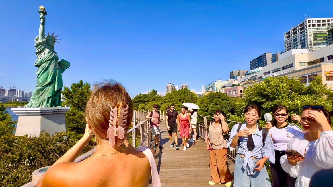 Walking Tour in Odaiba . Tokyo, Japan. August 2024 Walking Tour in Odaiba . Tokyo, Japan. August 2024